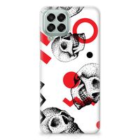 Silicone Back Case Samsung Galaxy M33 Skull Red