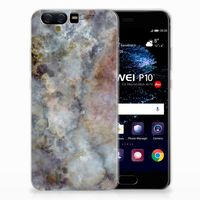 Huawei P10 TPU Siliconen Hoesje Marmer Grijs - thumbnail