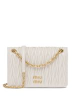 Miu Miu mini sac en cuir Nappa à design matelassé - Blanc