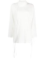 Yohji Yamamoto blouse en coton à col montant - Blanc - thumbnail