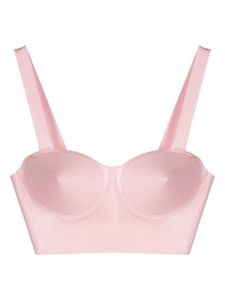 Maison Margiela soutien-gorge en latex à balconnets - Rose