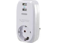 Sygonix 17863X1 USB-oplader Thuis Uitgangsstroom (max.) 3400 mA 2 x USB, Randaarde stopcontact