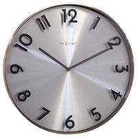 NeXtime NE-3289CO Metalen Wandklok - 40cm -Stille Klok - Metaal - "Reflection"