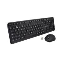 V7 CKW350ES toetsenbord en muis, zwart, QWERTY Spaans