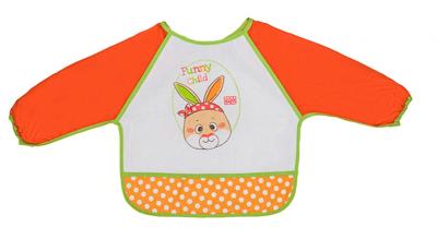 Saro slabbetje konijn junior oranje/groen 65 x 33 cm