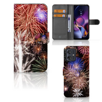 Motorola Moto G54 Wallet Case met Pasjes Vuurwerk