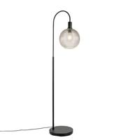 QAZQA Design vloerlamp zwart met smoke glas - Chico