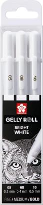 Sakura roller Gelly Roll basic white 3 stuks, 05/08/10# Sakura roller Gelly Roll basic white 3 stuks, 05/08/10#