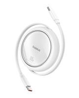 Baseus USB-C mini-oplaadkabel, intrekbaar, 100 W, wit