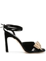 Dee Ocleppo sandales Gina 95 mm en velours - Noir - thumbnail