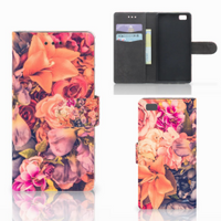 Huawei Ascend P8 Lite Hoesje Bosje Bloemen - thumbnail