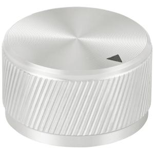 TRU COMPONENTS TC-11613820 Draaiknop Met knopmarkering Zilver (Ø x h) 30 mm x 17 mm Aluminium 1 stuk(s)