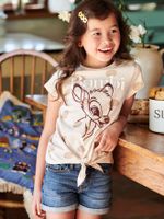 Disney Bambi¨ meisjes t-shirt met korte mouwen gemêleerd beige - thumbnail