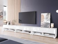 TV-meubel ACAPULCO 3 klapdeur 300 cm wit/hoogglans wit zonder led - thumbnail