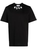 MSGM t-shirt en coton à logo imprimé - Noir