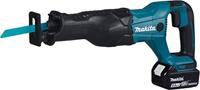 Makita DJR186RT Accu-reciprozaag, 18 V/5,0 Ah, 1 accu, oplader in transportkoffer, turquoise, met 1 x accu 5,0 Ah
