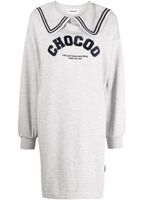 CHOCOOLATE t-shirt bicolore à logo appliqué - Gris