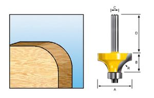 Makita Accessoires Afrondfrees+lag. HM 19mm S6 - D-09422