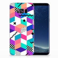 Samsung Galaxy S8 Plus TPU Hoesje Blokken Kleurrijk - thumbnail