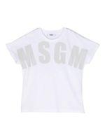 MSGM Kids t-shirt en coton à logo imprimé - Blanc