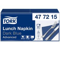 Servetten Tork 2-laags 1/4 gevouwen 200st donkerblauw 477215