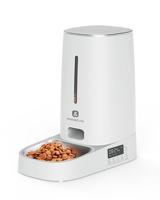 Molly&Cody BALOU Voederautomaat voor katten en honden, 4 liter, automatische voerdispenser voor droogvoer, voeding volgens schema, led-display, toetsenblokkering, dubbele voeding, roestvrij staal