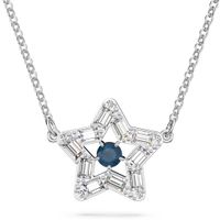 Swarovski 5639186 Ketting Stella Ster zilverkleurig-blauw 38-41 cm