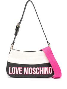 Love Moschino sac porté épaule à logo brodé - Noir