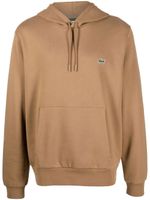 Lacoste hoodie en coton à patch logo - Marron - thumbnail