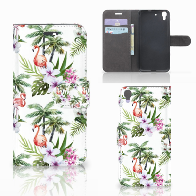 Honor 4A | Y6 Telefoonhoesje met Pasjes Flamingo Palms Honor 4A | Y6 Telefoonhoesje met Pasjes Flamingo Palms