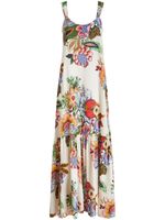 ETRO robe longue en coton mélangé à fleurs - Tons neutres