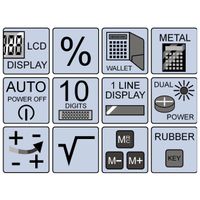 Olympia LCD 1110 Zakrekenmachine Zilver Aantal displayposities: 10 werkt op zonne-energie, werkt op batterijen (b x h x d) 70 x 10 x 117 mm - thumbnail