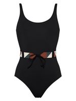 ERES maillot de bain Damier à taille ceinturée - Noir