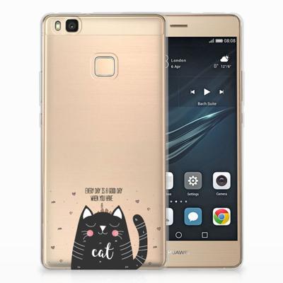 Huawei P9 Lite Telefoonhoesje met Naam Cat Good Day Huawei P9 Lite Telefoonhoesje met Naam Cat Good Day