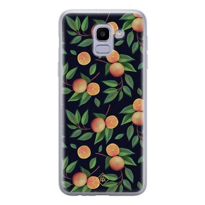 Samsung Galaxy J6 (2018) siliconen hoesje - Orange lemonade