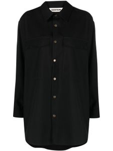 DARKPARK chemise Julie en laine vierge - Noir