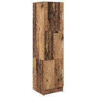 vidaXL Hoge Kast van Oud Hout 31,5x32x124 cm Gelaagd Hout