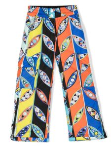 PUCCI Junior pantalon matelassé à imprimé Girandole - Bleu