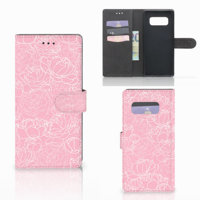 Samsung Galaxy Note 8 Hoesje White Flowers