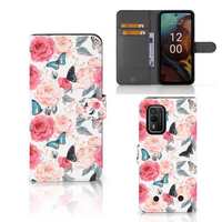 Nokia XR21 Hoesje Butterfly Roses