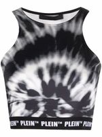 Philipp Plein haut crop à imprimé tie dye - Noir