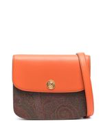 ETRO sac à bandoulière en cuir à motif cachemire - Orange - thumbnail