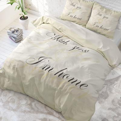 DreamHouse Bedding With You - Creme Dekbedovertrek Lits-jumeaux (240 x 220 cm + 2 kussenslopen) Dekbedovertrek