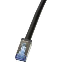 LogiLink CQ7063S RJ45 Netwerkkabel, patchkabel CAT 6A S/FTP 3.00 m Zwart Afgeschermd, UV-bestendig, Oliebestendig 1 stuk(s)