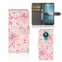 Nokia 3.4 Hoesje Pink Flowers - thumbnail