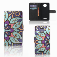 Motorola Moto C Plus Hoesje Purple Flower