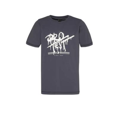 Protest UV T-shirt Hyde met printopdruk donkerblauw Protest UV T-shirt Hyde met printopdruk donkerblauw