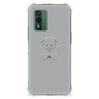 Nokia XR21 Stevig Bumper Hoesje Grijs Baby Olifant