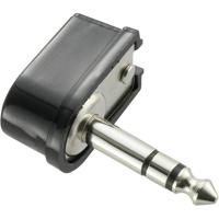 TRU COMPONENTS 719037 Jackplug 6,35 mm Stekker, haaks Aantal polen: 3 Stereo Zwart 1 stuk(s)