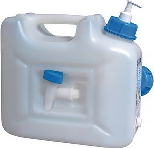 Hunersdorff Waterjerrycan | 12 l HDPE met aftapkraan + pompdispenser | H310x165xD350 mm | 1 stuk - 816510 816510a